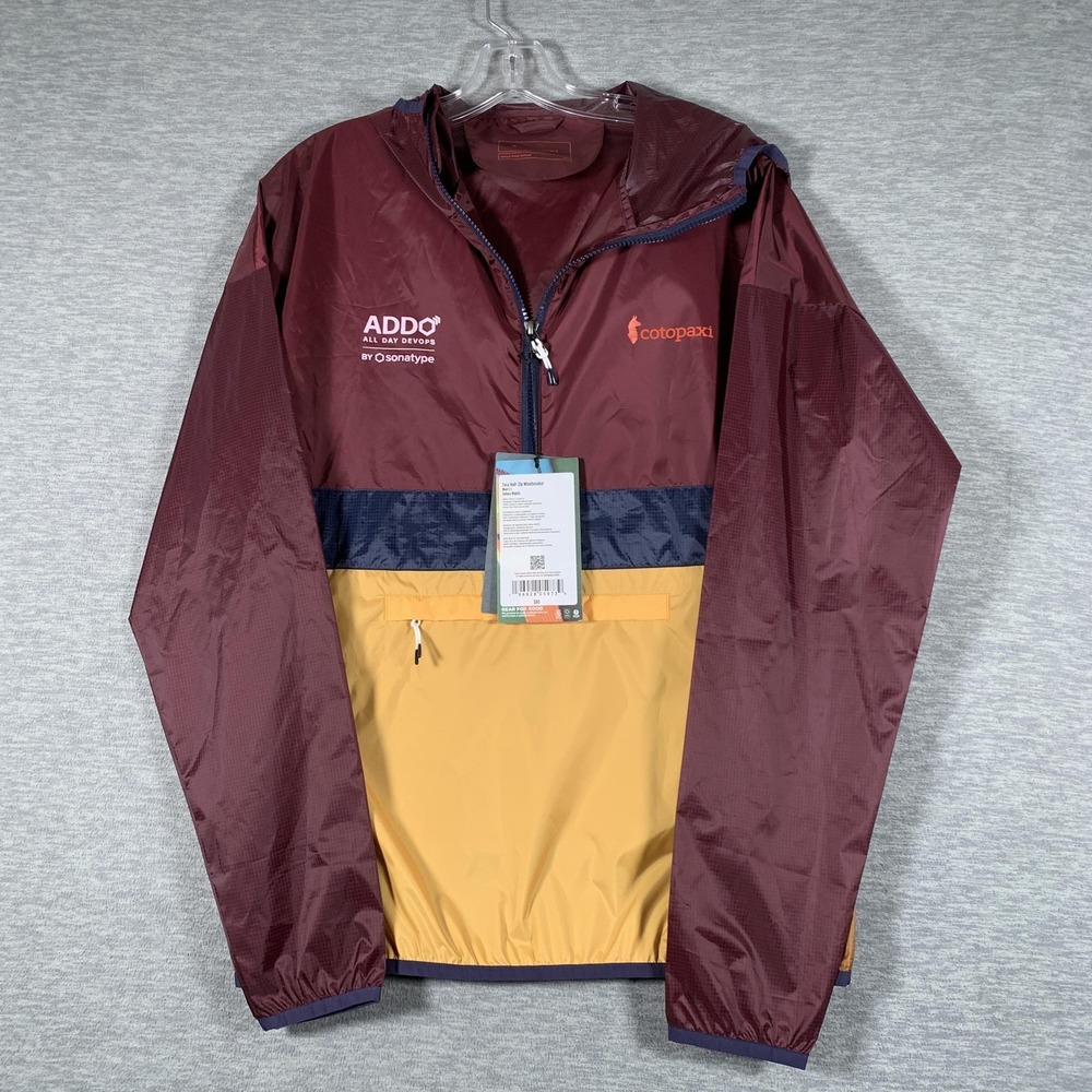 Cotopaxi Jacket Mens Small Multicolor Teca Half Zip Windbreaker Hooded Packable‎